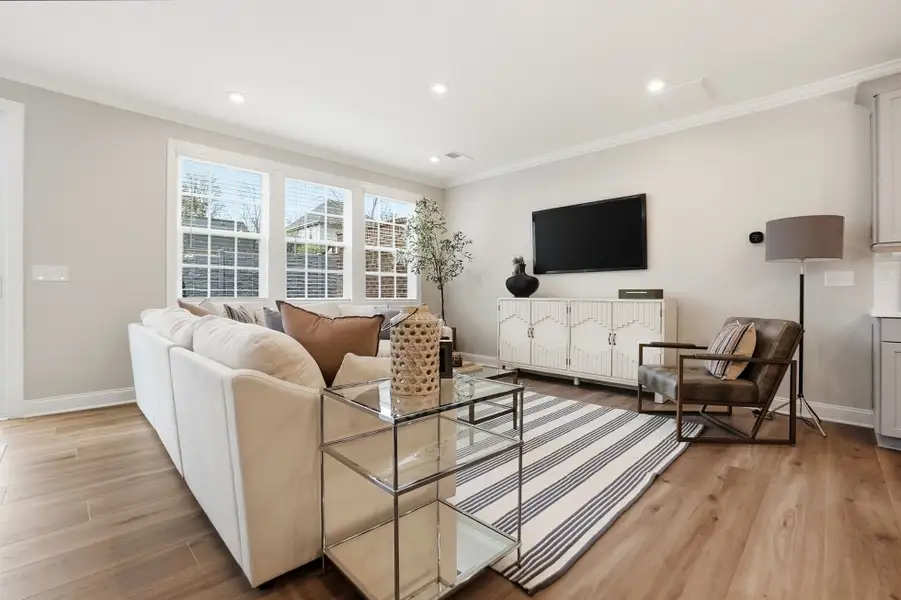 Furnished interior view inside a new home in The Townes at Wade Ardrey, Charlotte (Image 11). Furnished interior view inside a new home in The Townes at Wade Ardrey, Charlotte (Image 11).