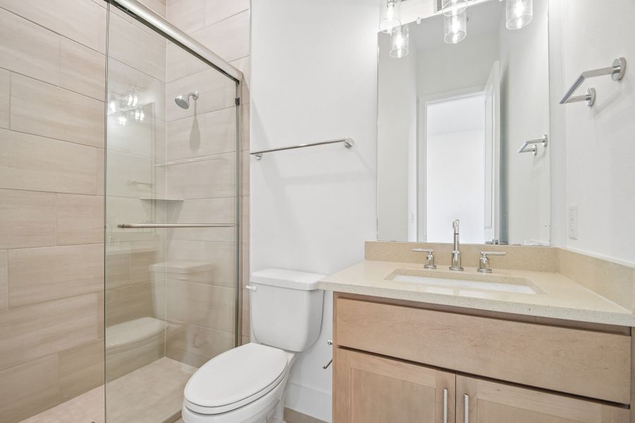 Furnished interior view inside a new home in Freedom at Anthem, Kyle (Image 9).