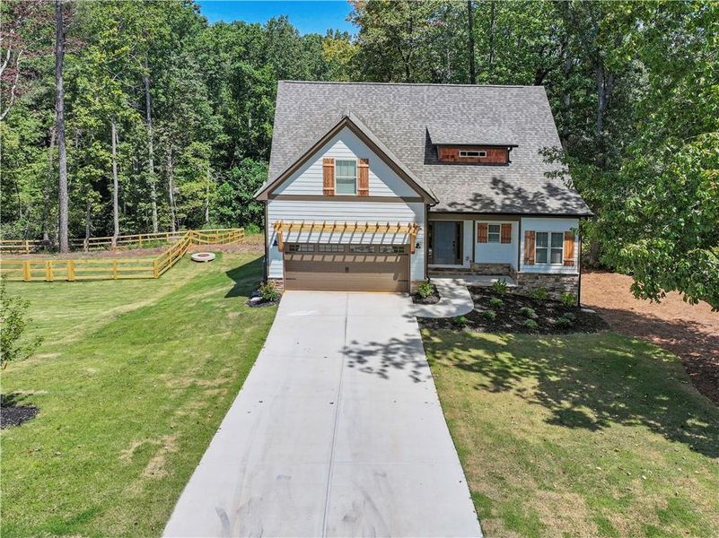 Front exterior of a new home in , Dawsonville, GA, highlighting curb appeal (Image 2).