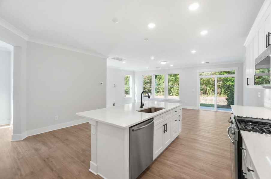 Furnished interior view inside a new home in Blythe Mill Townhomes, Waxhaw (Image 7).