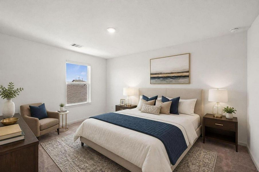 Bedroom. Virtually staged. Bedroom. Virtually staged.
