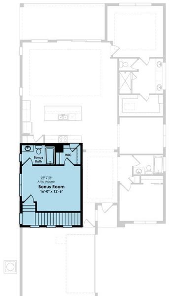 2D floor plan layout of this home in L'Ambiance at Avenir, West Palm Beach, FL (Image 6).