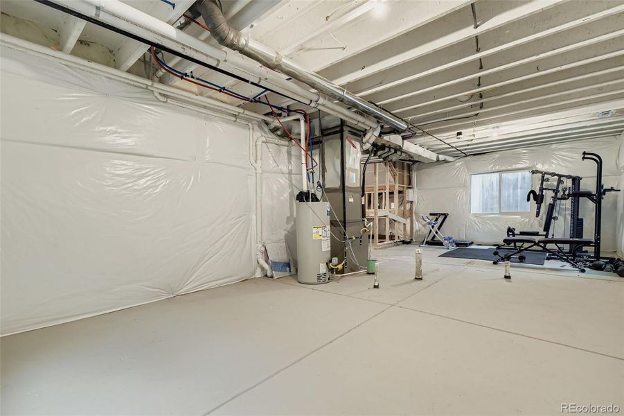 Unfinished basement for an entertainment area or add a bedroom and bathroom