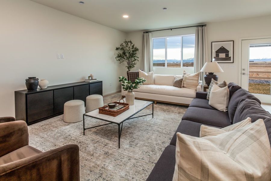 Representative furnished interior of a home built from the Oakley by Hartford Homes in Trailside Story Collection - Single Family Homes, Timnath (Image 10).