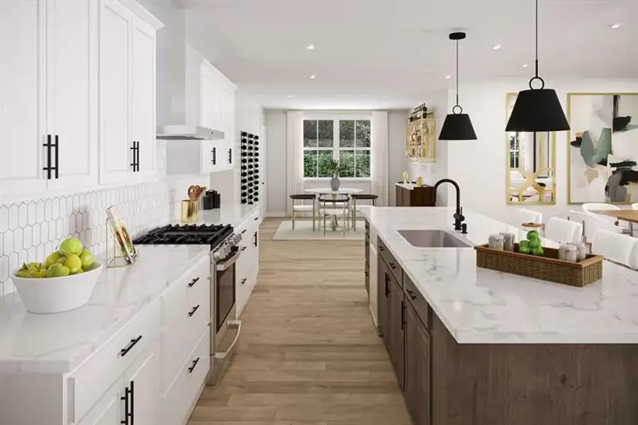 Representative furnished interior of a home built from the Tradewinds by Ryan Homes in Seminole Palms, Palm Coast (Image 5).