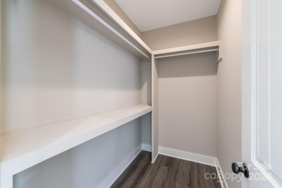 Primary Closet: ALL Pics are of Previous Builds and are For Visual Purposes Only. We have built this plan with many different added upgrades and add-on finishes for the Exterior and Interior. Final Price TBD based on the added cost of buyers' selected upgrades and finishes.