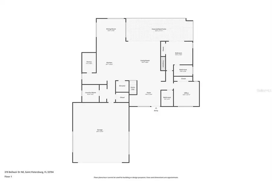 2D floor plan layout of this home in , St. Petersburg, FL (Image 7).