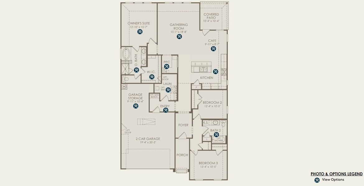 2D floor plan layout for the Bell by Pulte Homes in Corley Farms, Boerne, TX (Image 3). 2D floor plan layout for the Bell by Pulte Homes in Corley Farms, Boerne, TX (Image 3).