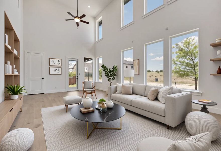 Furnished interior view inside a new home in Cottages of Celina, Celina (Image 13).