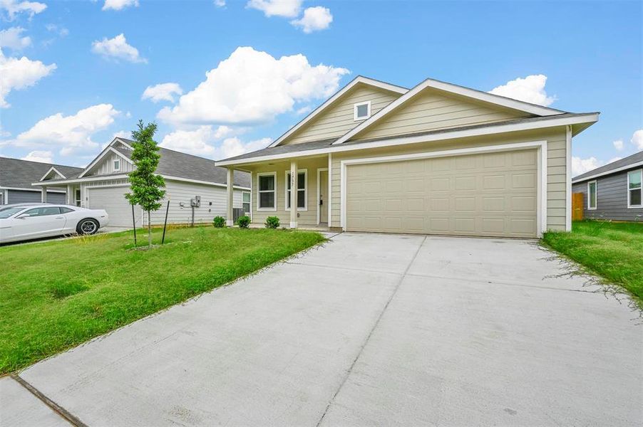 Front exterior of a new home in Wright Farms: Watermill Collection, Dallas, TX, highlighting curb appeal (Image 2).