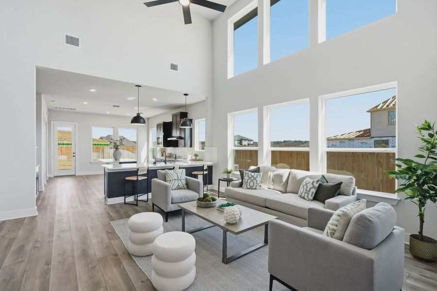 Representative furnished interior of a home built from the Lincoln by Chesmar Homes in Alsatian Oaks, Castroville (Image 4).