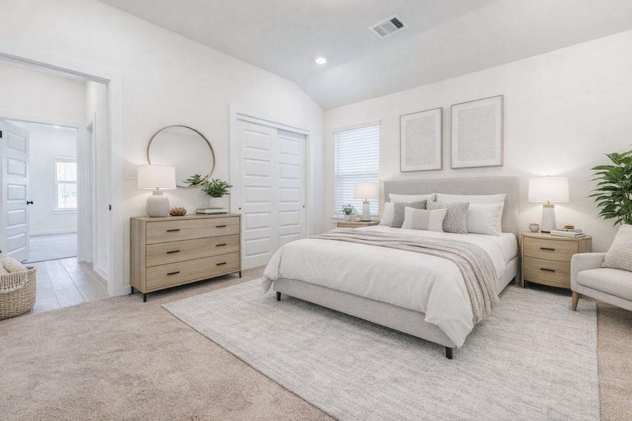 Additional bedroom view showcasing layout flexibility for guests or family. This photo has been virtually staged for visual reference.