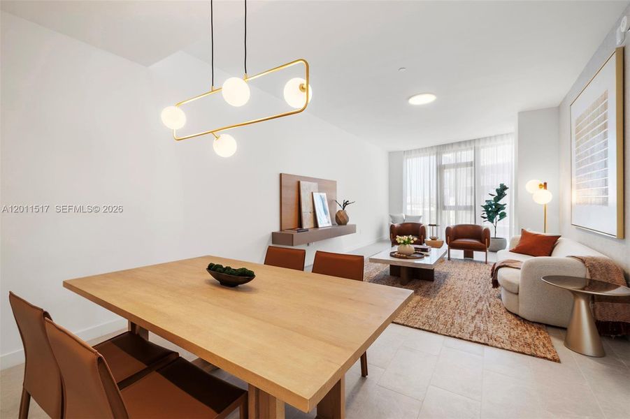 Furnished interior view inside a new home in , Miami Beach (Image 7). Furnished interior view inside a new home in , Miami Beach (Image 7).