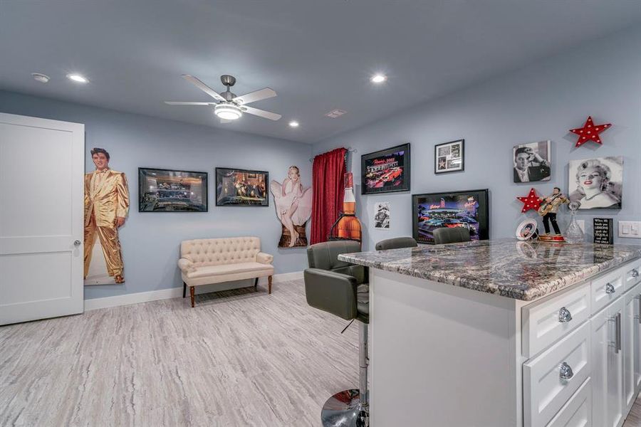 Game Room with plenty room for a poker table or game table