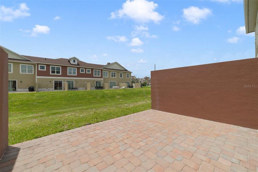 PRIVATE REAR PATIO.