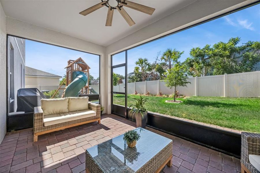 Exterior details and patio area of a home in Waterbrooke, Clermont (Image 21).