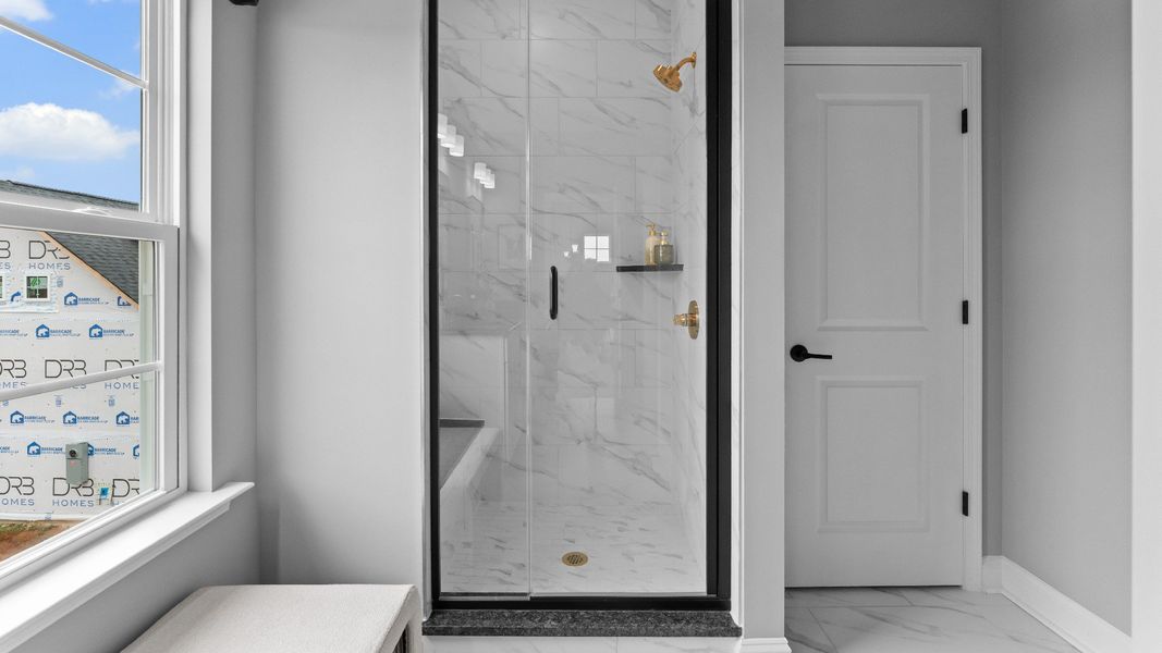 The Brockton Plan by DRB homes in Pineville, NC - Primary Bathroom