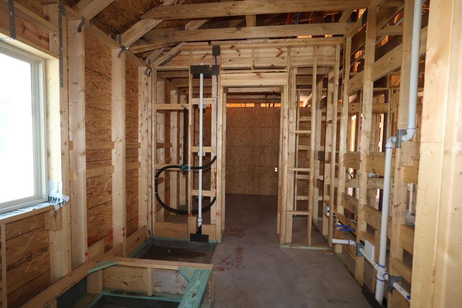 In-progress construction of a new home in Meridiana 45' Homesites, Manvel, TX (Image 6).