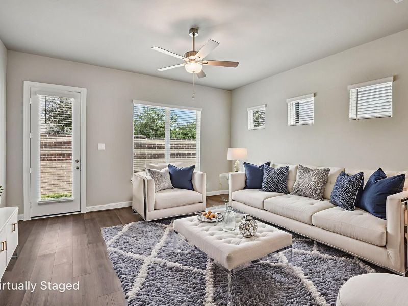 Furnished interior view inside a new home in Pinewood Trails - Luxe Series, Atascocita (Image 4). Furnished interior view inside a new home in Pinewood Trails - Luxe Series, Atascocita (Image 4).