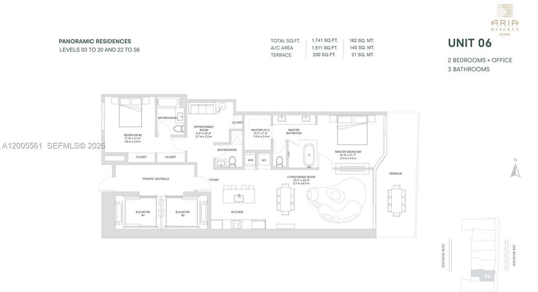 2D floor plan layout of this home in , Miami, FL (Image 4).