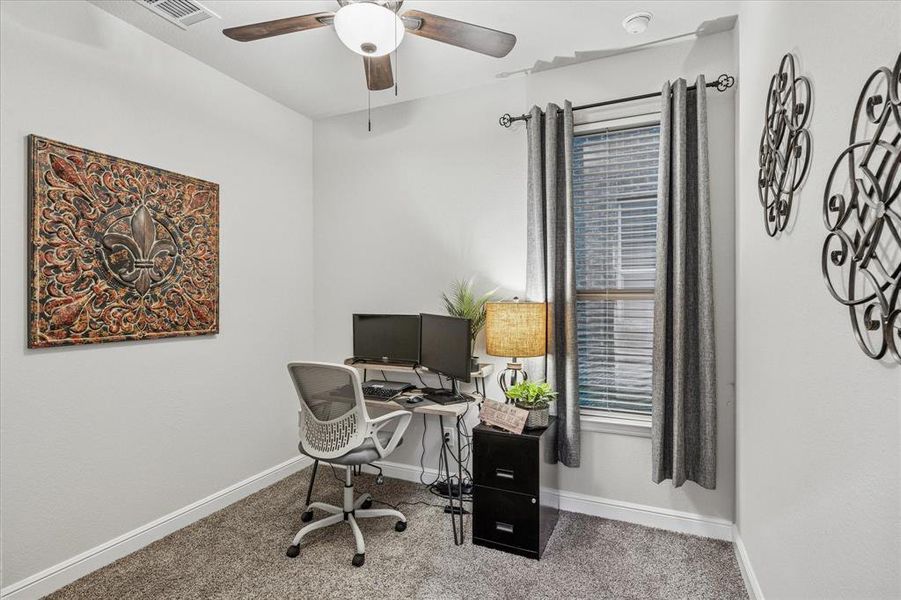 Bedroom No. 3 being used as an office Bedroom No. 3 being used as an office