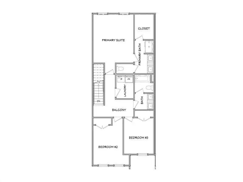 2D floor plan layout of this home in Medlock Park, Austell, GA (Image 2).