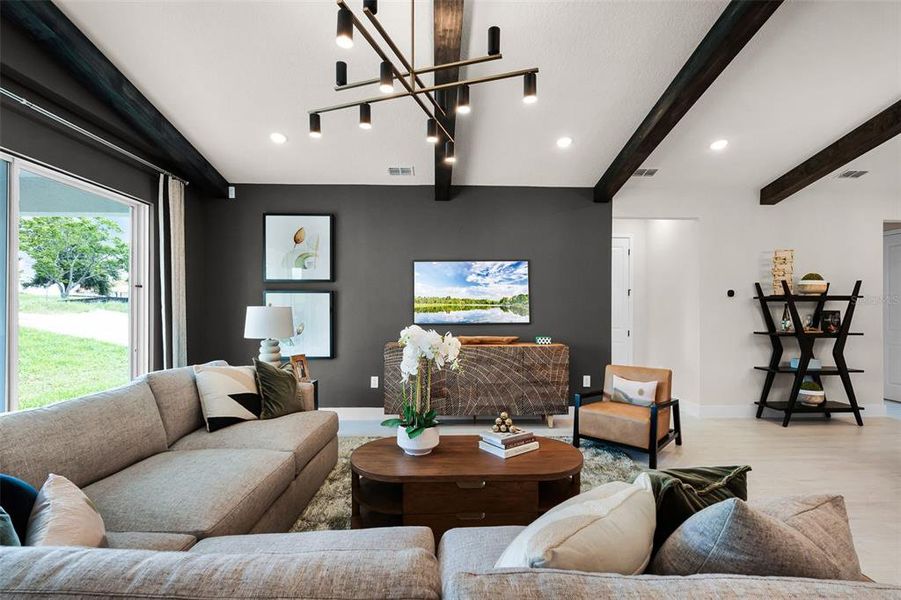 Furnished interior view inside a new home in Eden Crest, Apopka (Image 7). Furnished interior view inside a new home in Eden Crest, Apopka (Image 7).