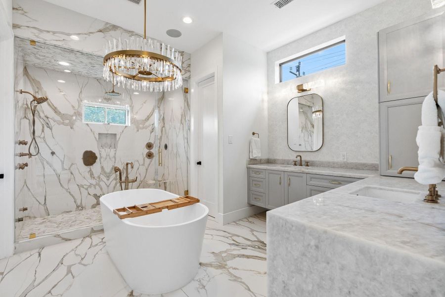 Check out this OASIS of a bathroom. Check out this OASIS of a bathroom.
