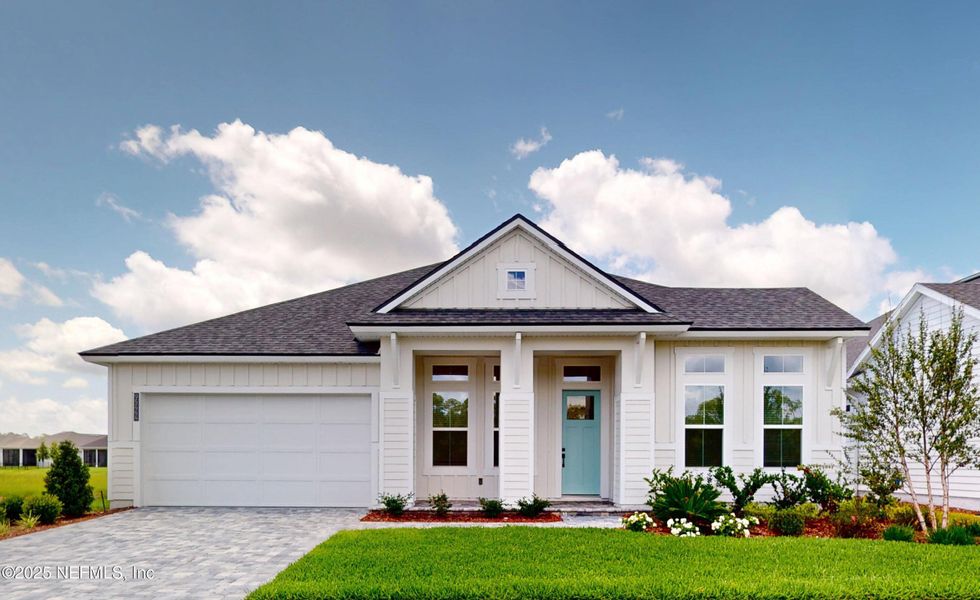 Front exterior of a new home in Amelia National, Fernandina Beach, FL, highlighting curb appeal (Image 2).
