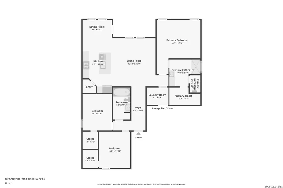 2D floor plan layout of this home in Navarro Fields, Seguin, TX (Image 3).
