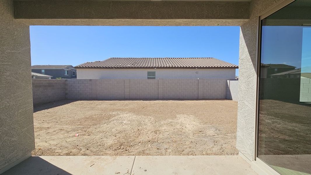 Covered patio to backyard