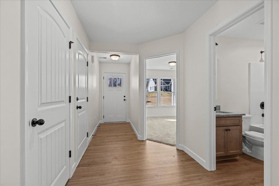 Representative unfurnished interior of a home built from the Cheshire by Enchanted Homes in Hampshire Heights, Moore (Image 30).