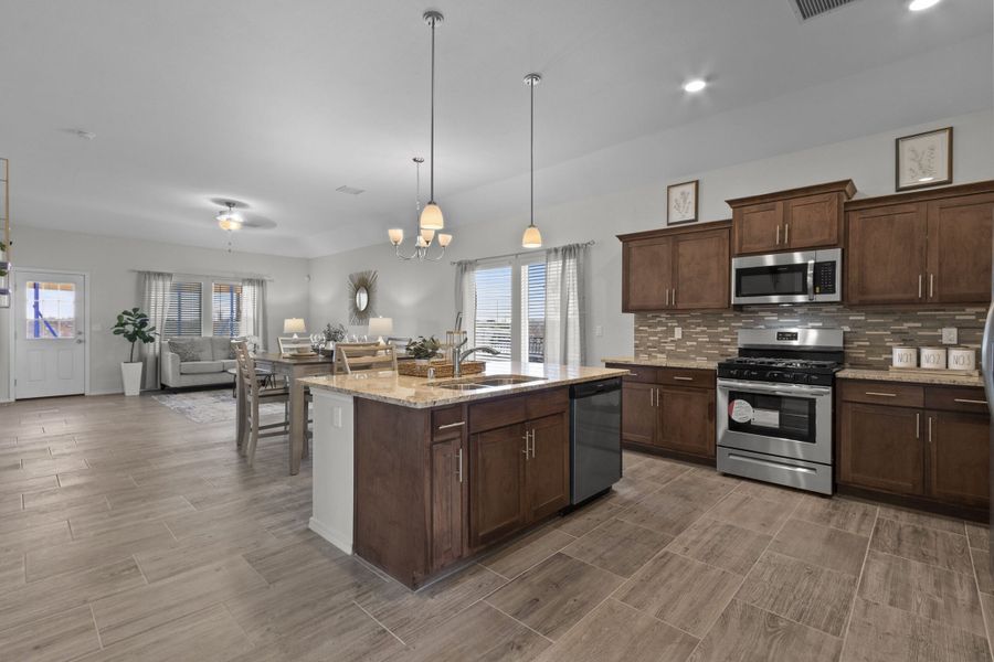 Representative furnished interior of a home built from the Meadow-1930SSC by Saratoga Homes in Paseo Del Este, El Paso (Image 4).