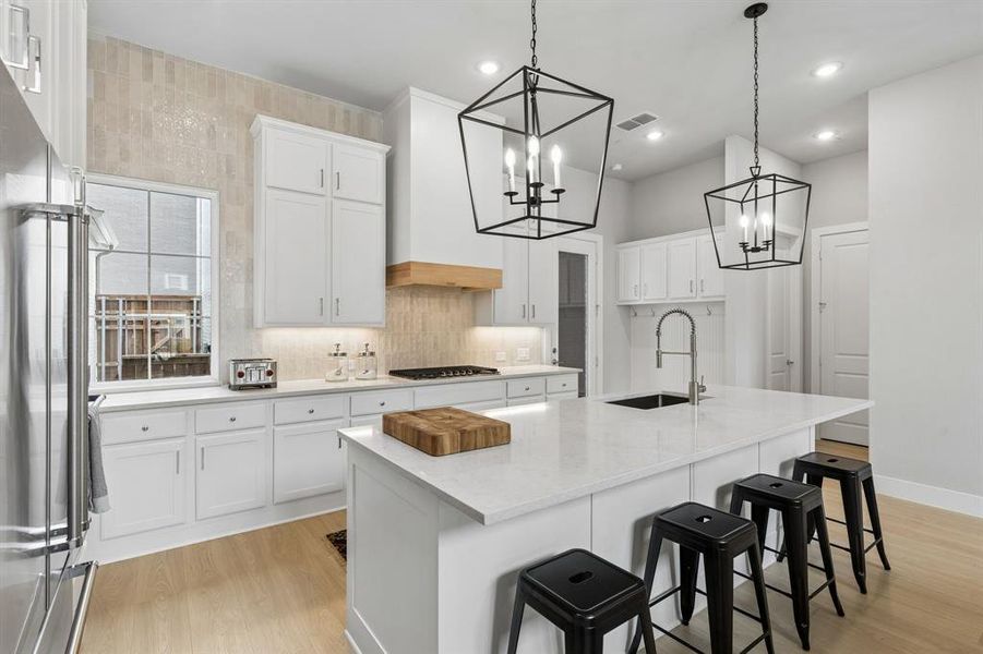 Furnished interior view inside a new home in Newman Village Townhomes, Frisco (Image 10). Furnished interior view inside a new home in Newman Village Townhomes, Frisco (Image 10).