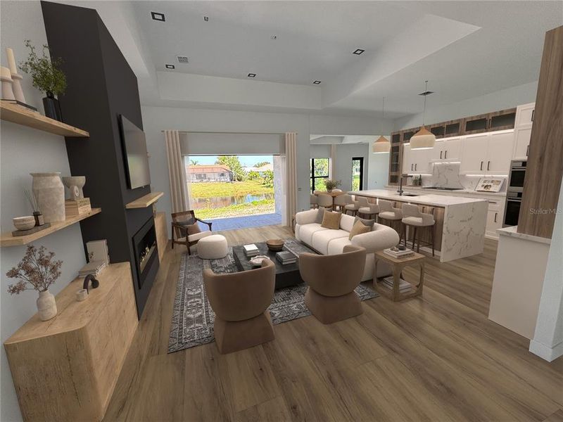 Furnished interior view inside a new home in , Rotonda West (Image 13).