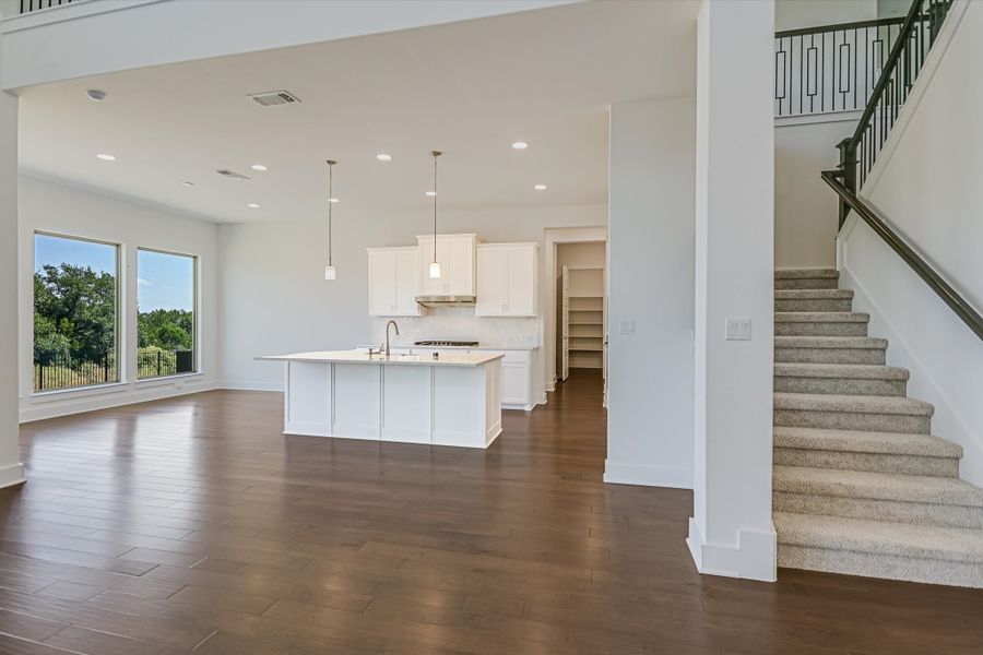 Representative unfurnished interior of a home built from the Topaz II by Giddens Homes in Riverstone, Georgetown (Image 114).