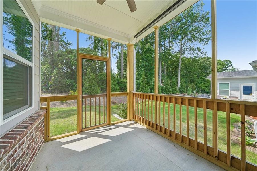 Exterior details and patio area of a home in Bennett Park, Grayson (Image 20).
