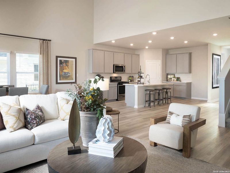 Furnished interior view inside a new home in Legendary Trails - Classic Series, Cibolo (Image 12). Furnished interior view inside a new home in Legendary Trails - Classic Series, Cibolo (Image 12).