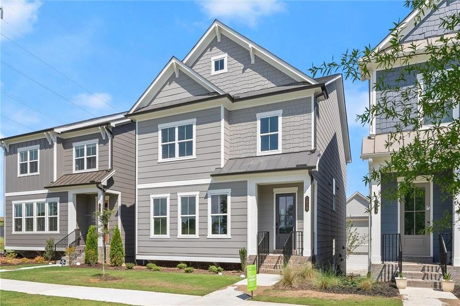 Front exterior of a new home in West Highlands, Atlanta, GA, highlighting curb appeal (Image 28). Front exterior of a new home in West Highlands, Atlanta, GA, highlighting curb appeal (Image 28).