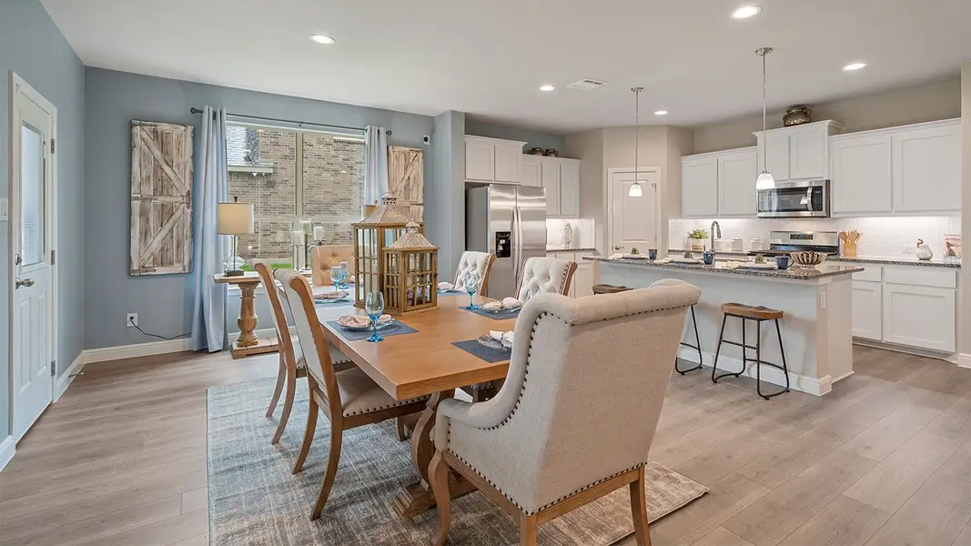 Furnished interior view inside a new home in Bluestem, Rhome (Image 14). Furnished interior view inside a new home in Bluestem, Rhome (Image 14).