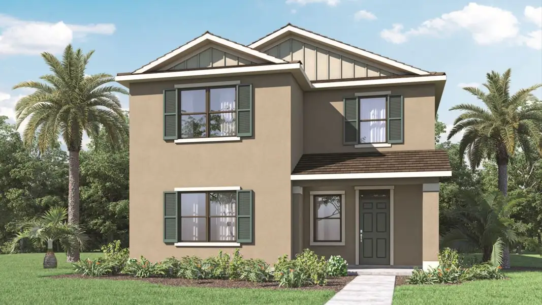 Representative exterior photo of a completed home built from the Campbell by D.R. Horton in Kindred, Kissimmee, FL (Image 2).