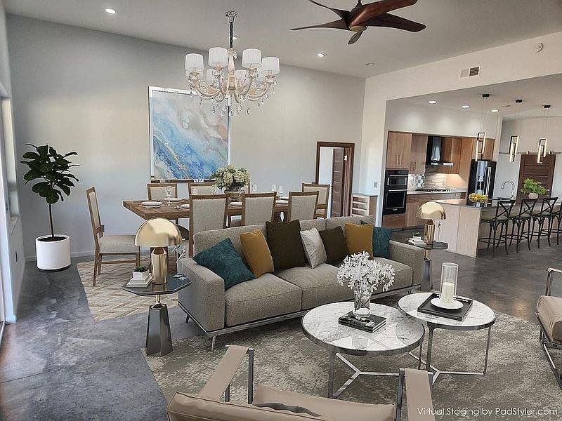 Furnished interior view inside a new home in , Alpine (Image 1). Furnished interior view inside a new home in , Alpine (Image 1).