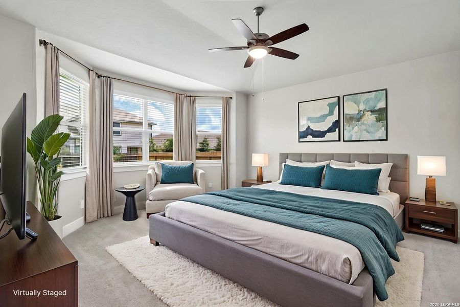 Furnished interior view inside a new home in Estancia Ranch - Premier Series, San Antonio (Image 12).