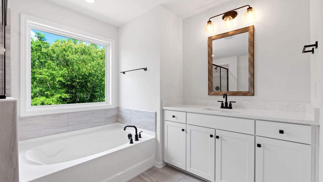 Furnished interior view inside a new home in Whitehawk Meadows, Travelers Rest (Image 16). Furnished interior view inside a new home in Whitehawk Meadows, Travelers Rest (Image 16).