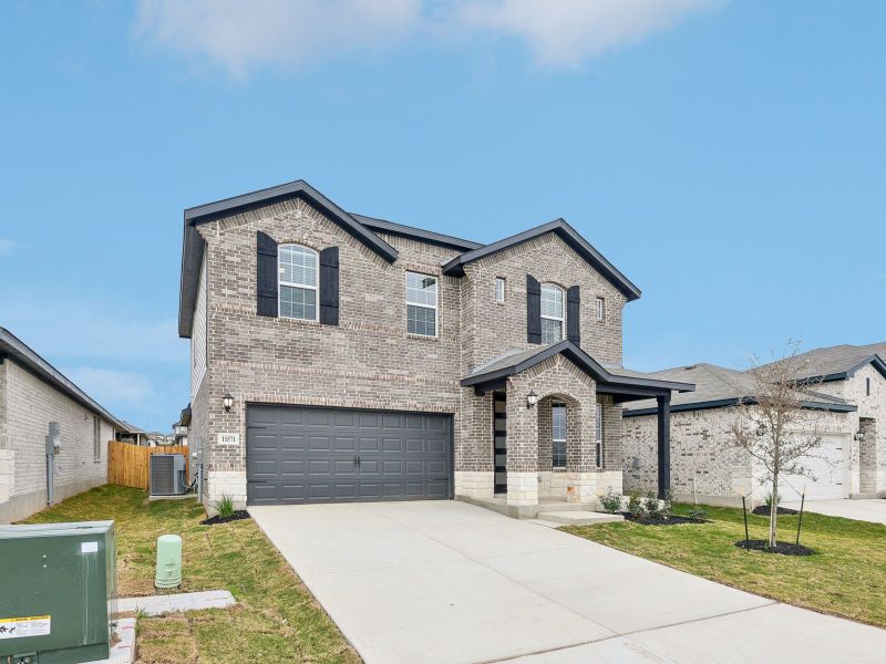 Front exterior of the San Jacinto floorplan at a Meritage Homes community.