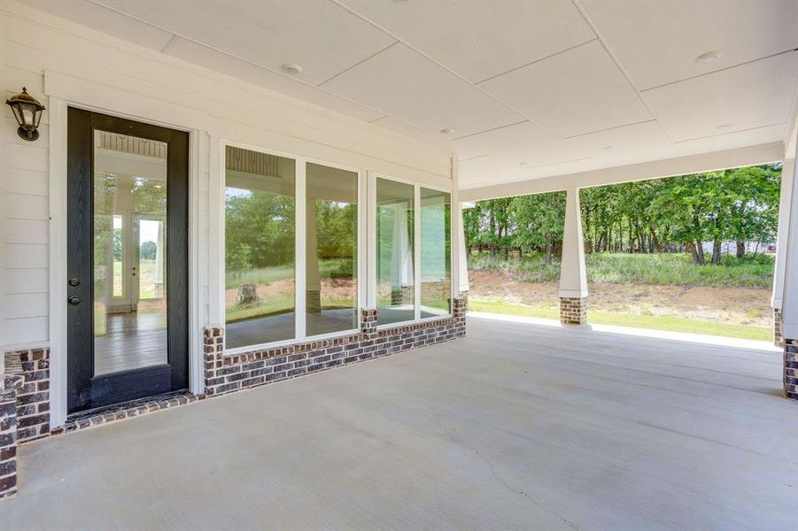 Exterior details and patio area of a home in , Sunset (Image 26).