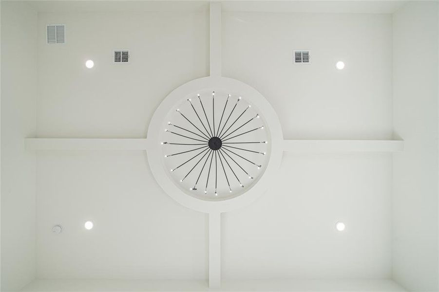 Detailed view of recessed lighting