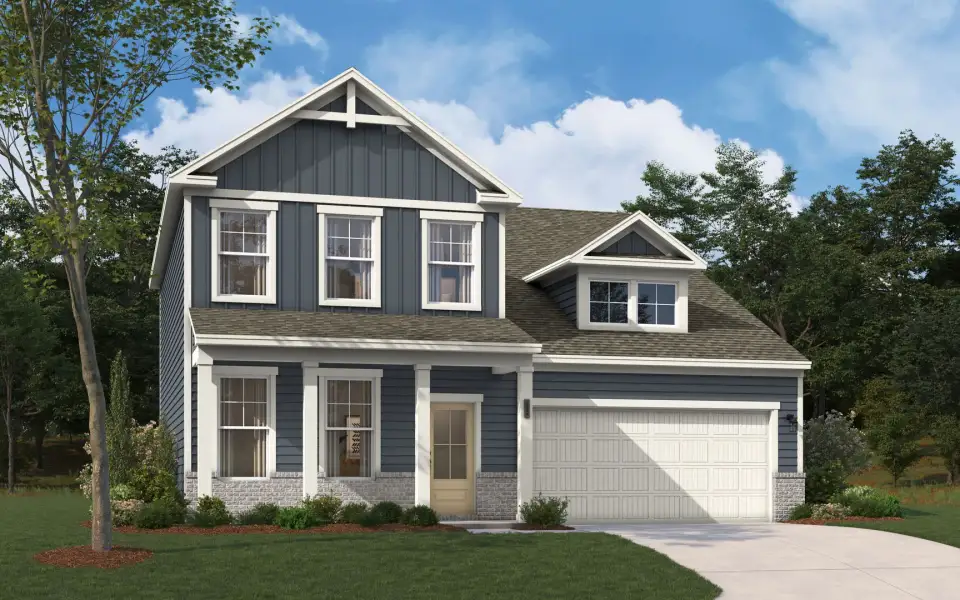 Representative exterior photo of a completed home built from the The Fenton by Stanley Martin Homes in Bell Meadows, Winnabow, NC (Image 10).