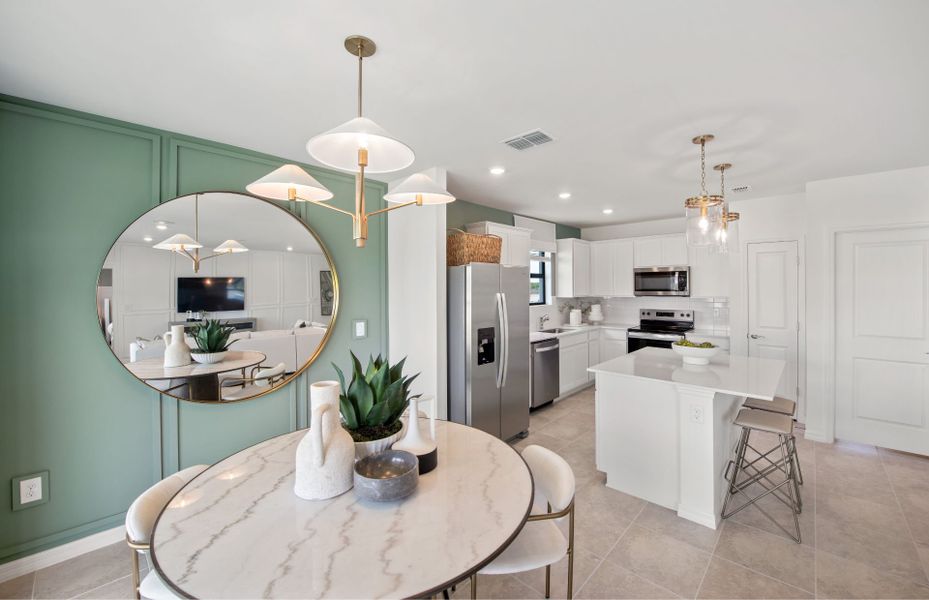 Cafe space located off the kitchen in this move-in