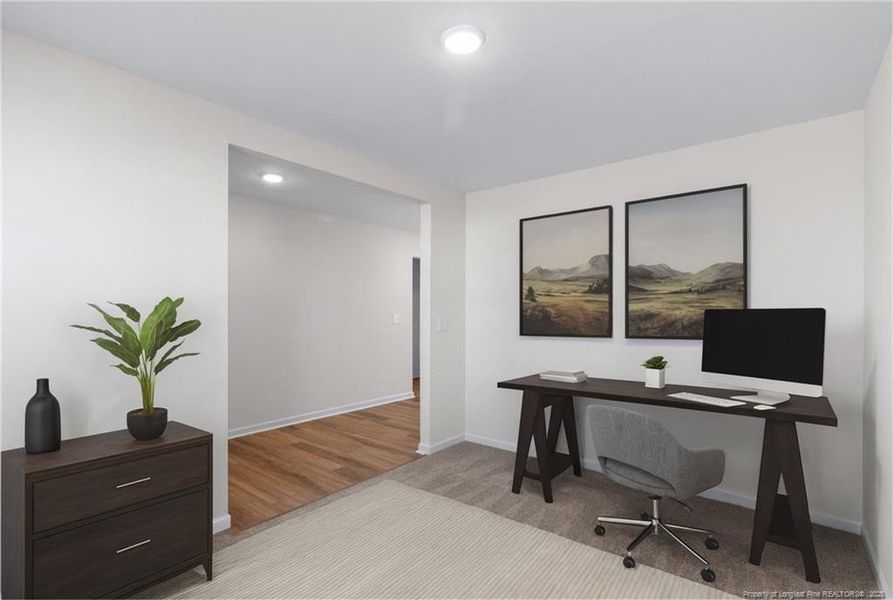 Home Office-VIRTUALLY STAGED